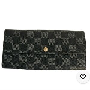 New Vintage LOUIS VUITTON Porte Monnaie Credit Wallet Damier Leather N61725 Grey
